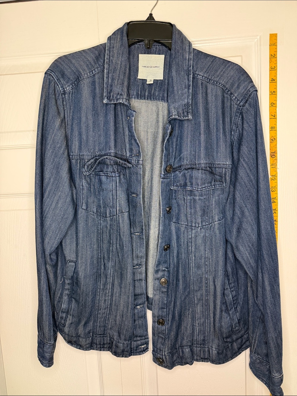 Thread & Supply Medium Blue Denim ish Jacket